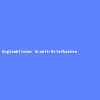 Unglaublicher Granit-Briefkasten