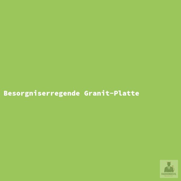 Concerning Granite Plate